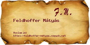 Feldhoffer Mátyás névjegykártya